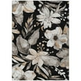 thumbnail image 2 of Addison Rugs Chantille Indoor/Outdoor Transitional Floral Black Machine Washable Rectangle Rug, 3' x 5', 2 of 8