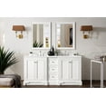 thumbnail image 5 of James Martin Vanities 72" Double Vanity, Bright White w/ 3 CM White Zeus Quartz Top, 5 of 5