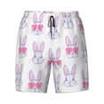 thumbnail image 4 of Lsque Mens Swim Trunks Heart Rabbit Pattern - Bathing Suit Compression Liner - Beach Swim Shorts Swimwear - (S-3XL) - Stretch Quick Dry -Medium, 4 of 9