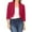 Red, variant on Tbopshirt Cardigan for Women Fashion Mid Sleeve Top Solid Color Casual Jacket Business Small Suit Women Suit Jacket Girls Zip Up Jacket