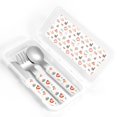 thumbnail image 4 of Honeii funny cats celebrating Valentine's Day Print Children's Knife, Fork And Spoon Set,Reusable Utensils Set with Case,Travel Cutlery Set,for Kids Adults Camping, 4 of 8