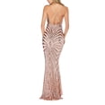 thumbnail image 5 of Yunliwuli Women Sequins Formal Dress Shiny V Neck Backless Evening Gown for Cocktail Wedding Party Dress, 5 of 6