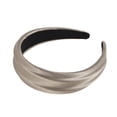 thumbnail image 5 of Unique Bargains 1 Pc Headband Wide Satin Hair Accessories Silver Tone Gray, 5 of 5