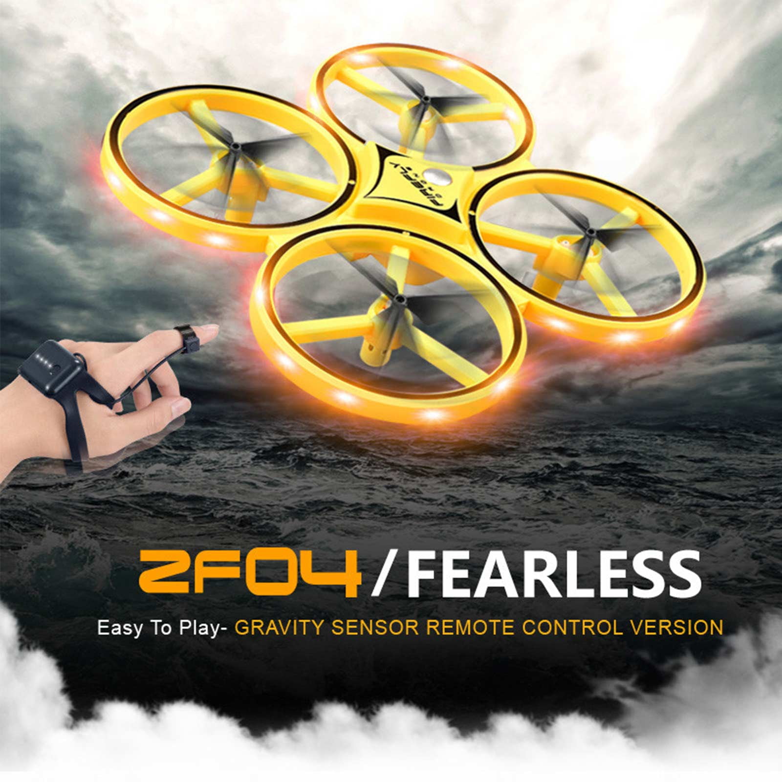 YIDEDE Rc Quadcopter Drone Hand Gesture Mini Helicopter Toys Gifts With Light - Walmart.com