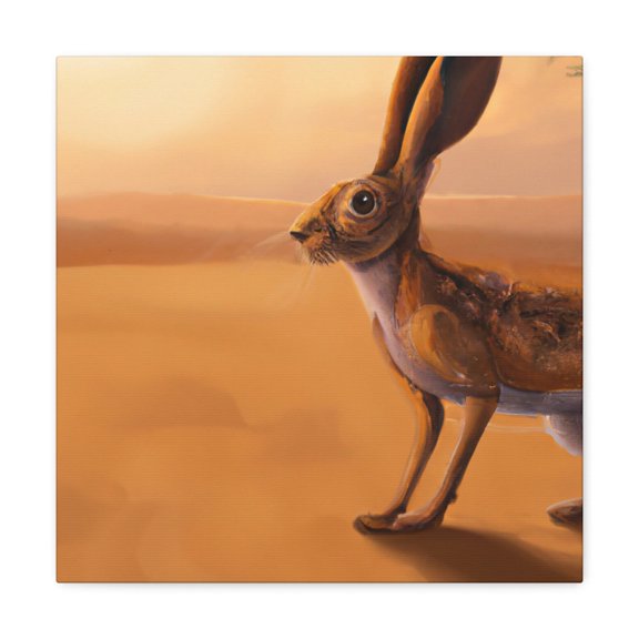 Jackrabbit in Winter - Canvas