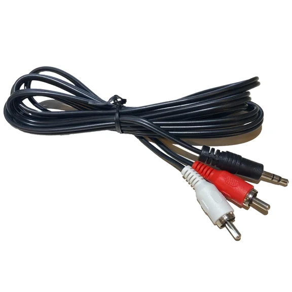 6Ft 3.5Mm Aux Stereo 1/8" Male To 2 Rca Male Audio Cable Mp3 Cord