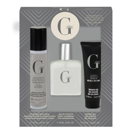 ($14 Value) G eau Version of Acqua di Gio*, Cologne Gift Set for Men, 3 (Best Fresh Perfume For Him)