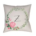 thumbnail image 1 of Surya Initials II In Flower Wreath Outdoor Pillow, 1 of 2