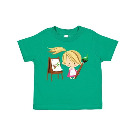 

Inktastic Artist Girl with Easel Gift Toddler Toddler Girl T-Shirt