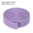thumbnail image 2 of Uxcell Twill Elastic Band Double Side 1 Roll Flat Elastic Ribbon Cord for Sewing Waistband Light Purple 0.8 Inch x 2 Yard, 2 of 6
