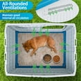 thumbnail image 5 of SuperDeal 24" Sturdy Plastic Dog House Indoor Outdoor Pet Shelter w/Bar Window and Detachable Base, 5 of 10