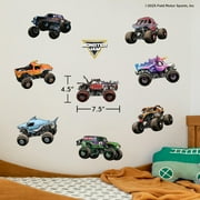 Monster Jam Trucks Wall Decals Pack - Grave Digger Son-Uva Digger El Toro Loco Megalodon Zombie ThunderROARus Sparkle Smash Monster Mutt Vinyl Stickers Bedroom Decorations Peel and Stick Room Decor