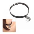 thumbnail image 4 of Pu Choker Necklace PU Leather Goth Choker Collar with Star and Moon Pendant Steampunk Punk Goth Collar Adjustable Size, 4 of 4