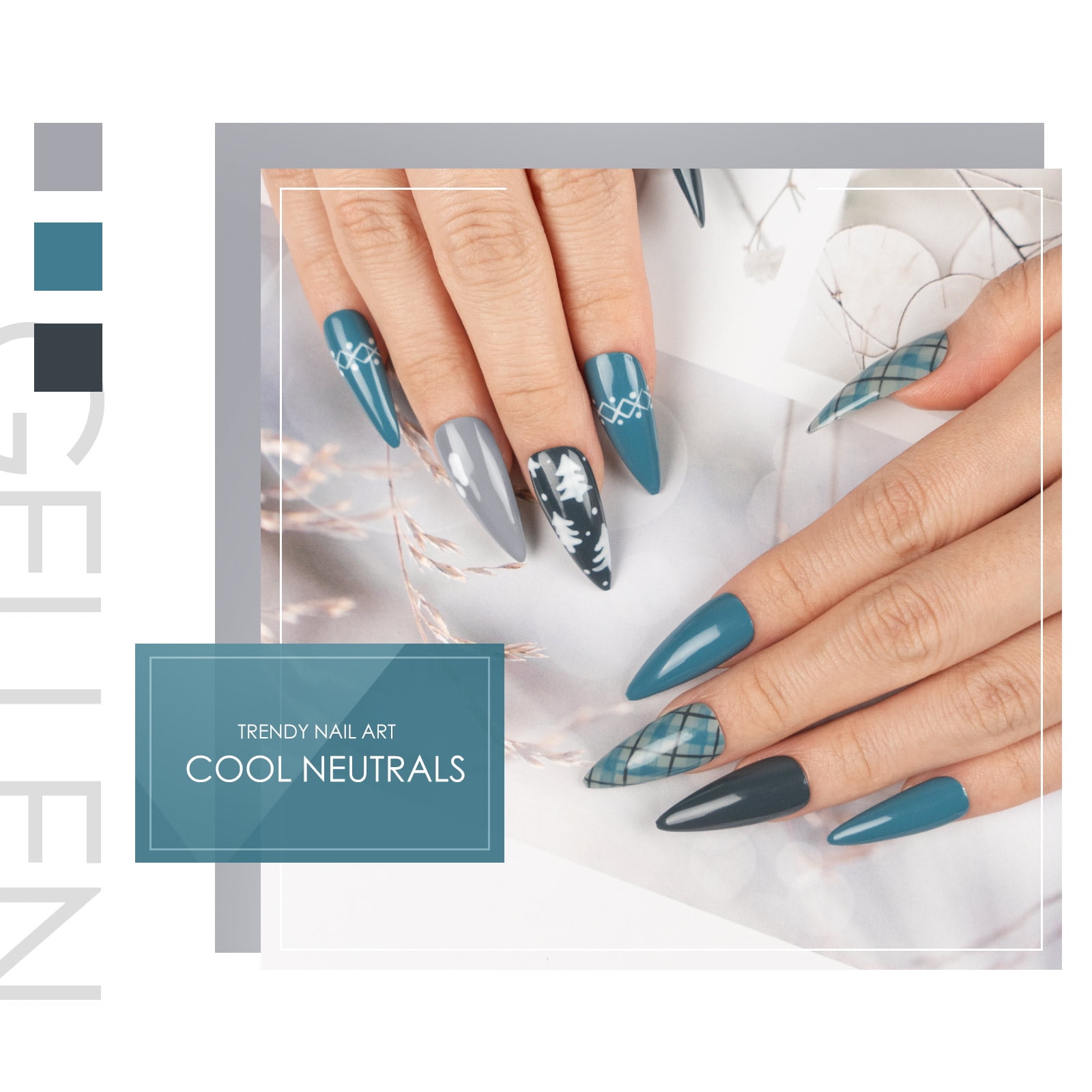 Gellen 39Pcs Gel Nail Polish Kit, 36 Colors Gel Polish Candy & Nudes & Macaroon Soak off UV Nail Gel Polish Set with Glossy Matte Top and Base Coat, DIY Salon Nail Art Valentine Gift for Women
