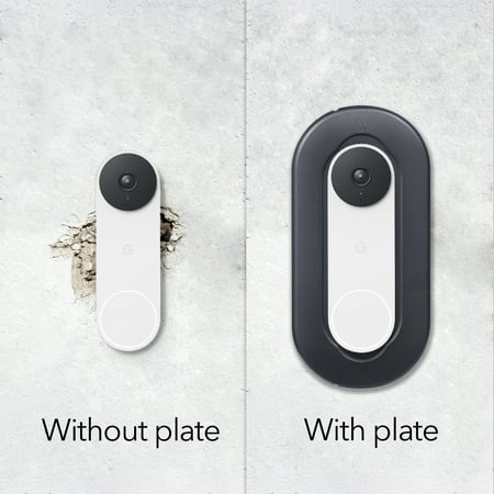 Wasserstein - Wall Plate for Google Nest Doorbell (wired, 2nd gen) - Gray