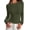 Army Green, variant on PRETTYGARDEN Long Sleeve Shirts for Women Fall Casual Crewneck Tight Slim Fit Layering Basic T Shirt Going Out Tops