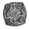 thumbnail image 4 of Fundas elásticas para sillas de oficina, extraíbles y elásticas, de licra, para proteger el asiento de la silla. Gris Argenta, 4 of 8