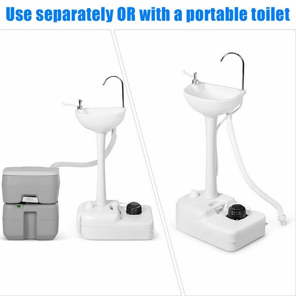 Costway Portable Wash Sink Camping Hand Wash Station Basin Stand w