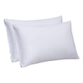 thumbnail image 1 of The Great American Store- Premium Collection 600 TC Cotton 2 PC ( Travel- 16 X 26, Solid White ) Zippered Closure Pillowcases, Stain & Wrinkle Resistant, Hotel Quality, Elegant, Super Soft, 1 of 4