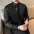 thumbnail image 6 of Joernso Men Suit Coat Lapel Long Sleeve Button Closure Suit Jacket with Flap Pockets Solid Color Slim Fit Business Outwear, 6 of 7