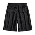 thumbnail image 4 of AHTJRT Mens Stretchy Elastic Waist Cargo Shorts Casual Pocketed Summer Beach Shorts for Big and Tall Black 2XL, 4 of 4