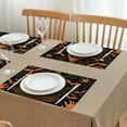 thumbnail image 5 of Halloween Horror Orange Pumpkin Spooky Castle Placemats Set of 4 Funny Holiday Table Mats for Dining No Slip Waahable Fall Seasonal Cute Kitchen Decor Party Home Decoration, 5 of 6