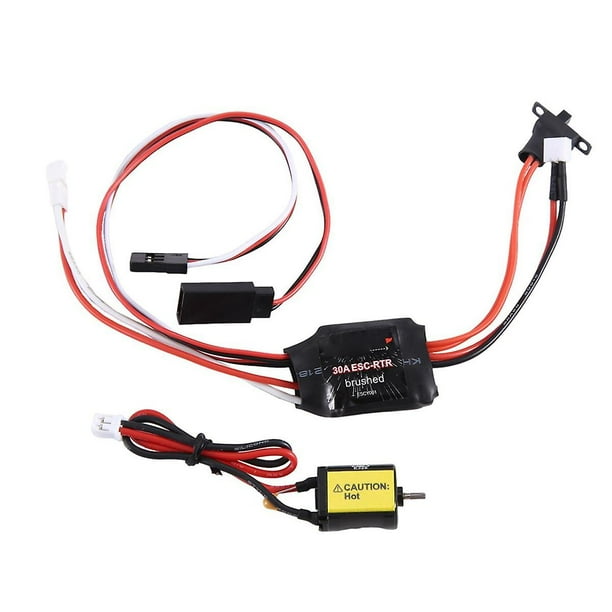 30A Brushed Esc y 88T Strong Magnetic 030 Motor Combo para RC Car 1/24 SCX24 RC Crawler Upgrades Kit PH2.0 Conector de 2 pines