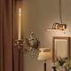 thumbnail image 1 of Candelabro de pared Candelabro montado en la pared Candelabro de hierro antiguo Candelabro decorativo para decoración del hogar de patio, 1 of 10