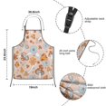 thumbnail image 3 of Brown Mushroom Flower Light Pattern Kids Aprons for Girls and Boys,Adjustable Neck Strap Toddler Aprons for Kids Cooking Baking, 3 of 6