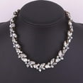 thumbnail image 4 of Naierhg Women Vintage Charm Crystal Flower Pendant Statement Bib Choker Necklace, 4 of 4