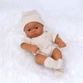 thumbnail image 1 of Muñecas de bebé recién nacido suaves de 7.87 pulgadas Muñecas de bebé de vinilo con conjunto de ropa incluyendo chupete Muñeca realista parece real Muñeca para dormir de 20 cm Cuerpo completo suave Mu, 1 of 7