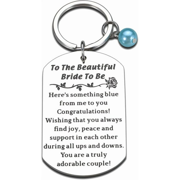Something Blue Accessories,Bride to Be Gift,Wedding Registry Ideas,Wedding Shower Gifts for Bride,Bride Keychain,Marriage Gifts for Newlyweds,Mrs Gifts,Newly Engaged Gifts for Women,Bachelorette Gift