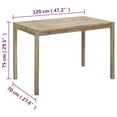 thumbnail image 6 of vidaXL Dining Table 47.2"x27.6"x29.5" Solid Acacia Wood, 6 of 6