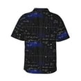 thumbnail image 3 of Balery Mathematica Science Print Men's Hawaiian Shirts Short Sleeve Beach Shirt Relaxed Fit Vacation Button Down Shirts-3X-Large, 3 of 9