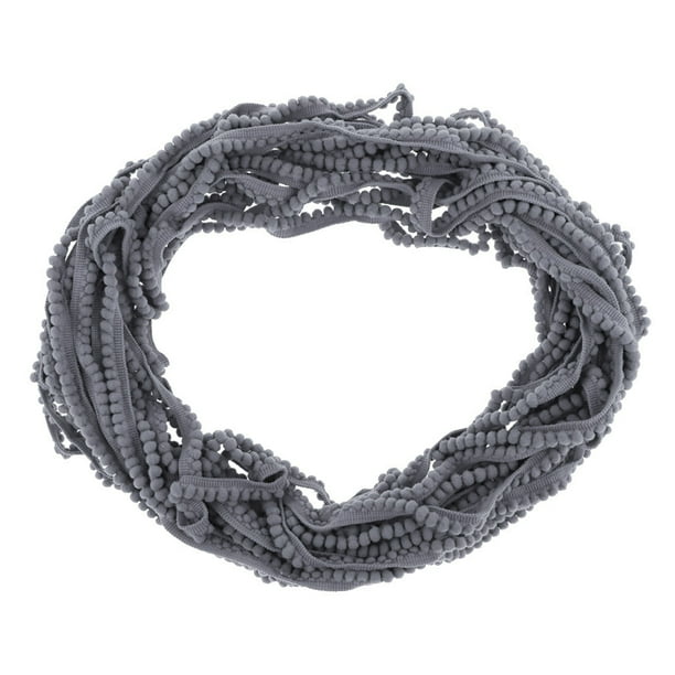 1 Rollo Cinta de Costura de Bola de Pompón Banda Artesanal para Proyectos gris Sunnimix Apliques de adornos de encaje