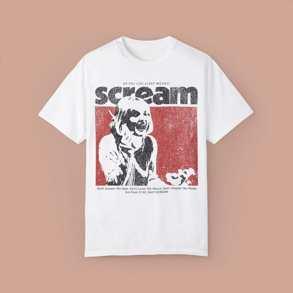 Scream Movie Vintage Graphic Tee. Retro Horror Shirt. Scary Movie. Holiday Horror Gift. Halloween Gifts. Le Butikk