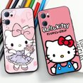 thumbnail image 2 of wangyu Cartoon Hello Kitty Cute Phone Case For OPPO Reno 10 8 8T 7 7Z 6 5 5F 4 Find X5 X3 X2 Pro Plus Lite 5G Black Soft Silicone Cover, 2 of 7
