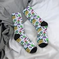 thumbnail image 5 of Lsque Space Monster Printed Men's Crew Socks, Soft Durable Breathable Moisture-Wicking with Odor Control Cotton socks, 5 of 6