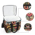 thumbnail image 6 of FORMRS Insulated Cooler Bag 24 Cans Capacity Soft Leakproof Lunch Box with Side Pockets, Red Colorful Flowers with Dots, 6 of 7