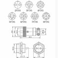 thumbnail image 3 of Decodeary 5 Pairs/set Male Female Aviation Connector Socket Metal Silver Aviation Plug Accessory GX12-4, 3 of 8