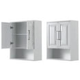 thumbnail image 3 of Wyndham Collection Daria Wood Wall-Mounted Storage Cabinet in White/Chrome, 3 of 3