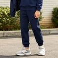 thumbnail image 6 of Plebaso Boys Girls Baggy Jogger Sweatpants High Elastic Waist Athletic Joggers Cotton Sweats Pants with Pockets, 6 of 7