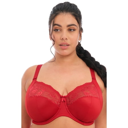 

Women s Elomi Best EL4111 Morgan Underwire Banded Bra (Haute Red 44DD)