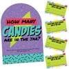 Big Dot of Happiness 90’s Throwback How Many Candies 1990s Party Game Candy Guessing Game