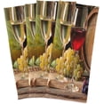 thumbnail image 5 of Vintage Wineglasses Bottle Tea Towels Set of 1 Vineyard Sunset Kitchen Dish Cloth with Hanging Loop, 18"x28"Lint-Free Absorbent Towel for Kitchen Drying Wiping and Cleaning, 5 of 6