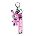thumbnail image 5 of Pink Season Key Chain Cartoon Animal Design Multiple Use Sunset Lights Delicate Craftsmanship Bag Decor Easy-carrying PVC Dream Rabbit Key Holder Car Decor, 5 of 8