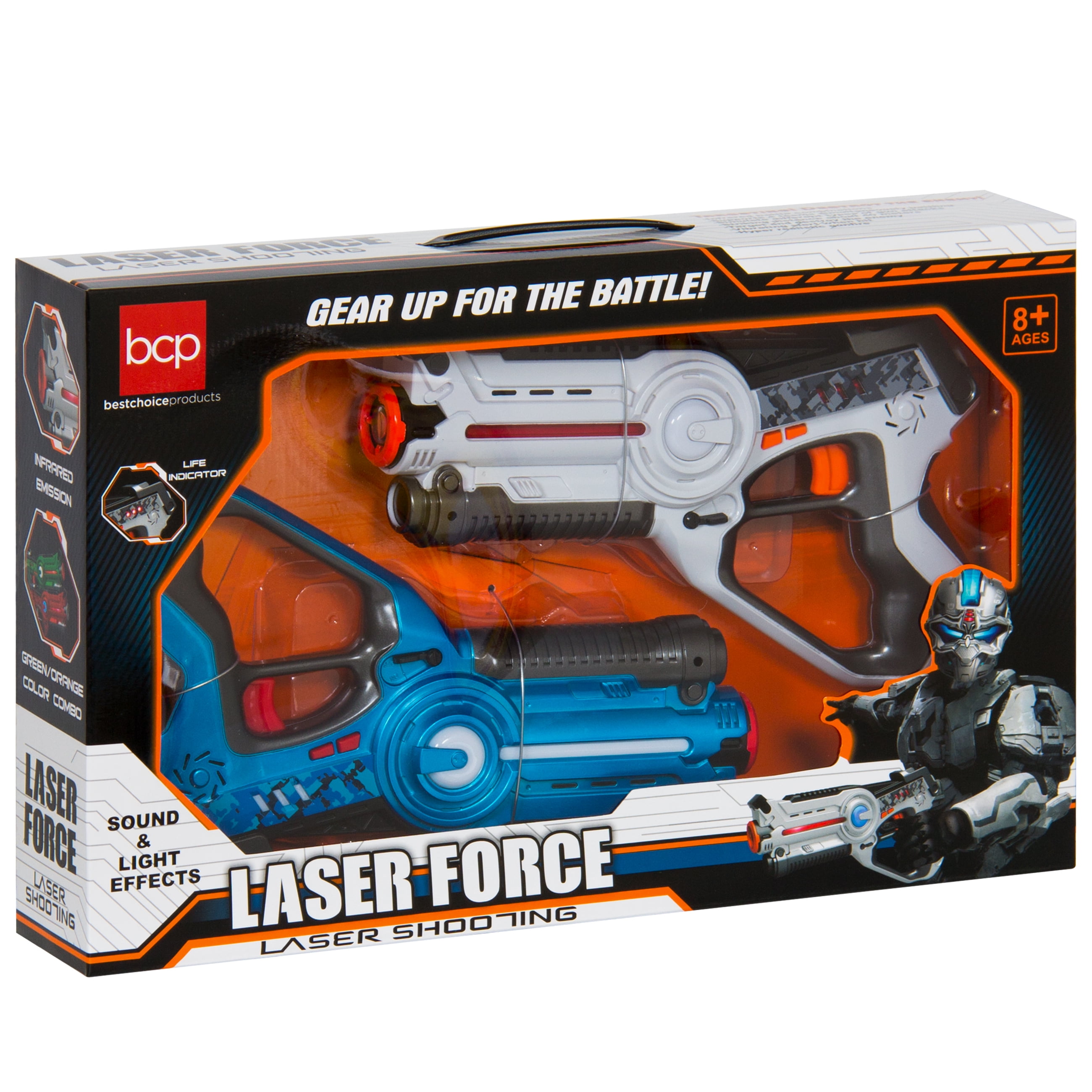 BCP Set of 4 Kids Infrared Blaster Laser Tag Toys w/ Life Tracker 