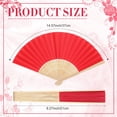 thumbnail image 4 of Abanicos plegables Yinkin Bamboo Handheld Craft para bodas, paquete de 24, 4 of 5