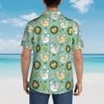 thumbnail image 6 of Goofa Chicken Laying Eggs Hawaiian Shirt for Men, Unisex Summer Beach Casual Short Sleeve Button Down Shirts,Aloha Tropical Floral print shirt-Small, 6 of 9