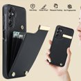 thumbnail image 6 of Mantto for Samsung Galaxy A13 5G Back Wallet Case with Card Holder, Magnetic Clasp 3 Card Slots RFID Blocking Premium PU Leather Shockproof Anti-Scratch Wallet Phone Case, Black, 6 of 7